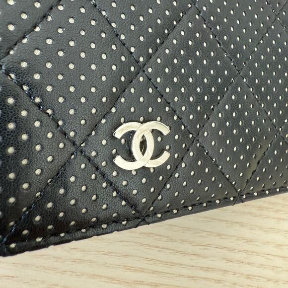 Chanel Lambskin Perforated Wallet Black - Picture 9 of 12